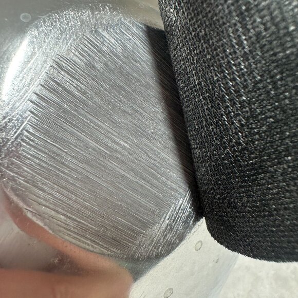 Set Of 2 Modern Silver Aluminum Modern Sculpture Centerpiece bowls Reflective - Picture 10 of 11